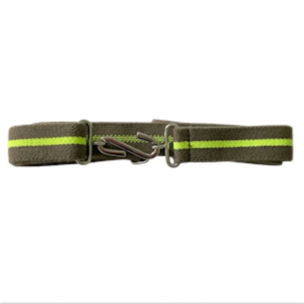 Children’s Snake Buckle Belt Olive Lime Green S-shaped Metal Hook Adjustable